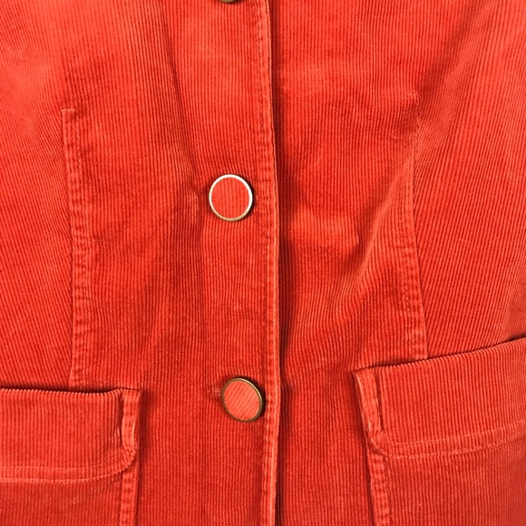 Talbots Autumn Orange Corduroy Jacket - Picture 2 of 7
